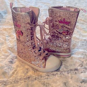 Rare Find!  Disney Princess Glittery High-top sneakers, size 11
